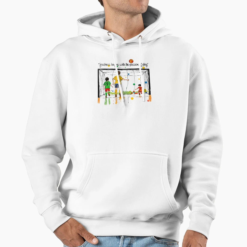 Joy Game Youthful Passion Soccer Hoodie - Minimalist Print Men Women - T-Shirt, Sweatshirt, Hoodie