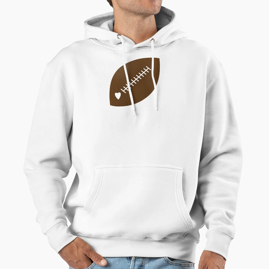 Football Love Hoodie - Minimalist Print Unisex - T-Shirt, Sweatshirt, Hoodie