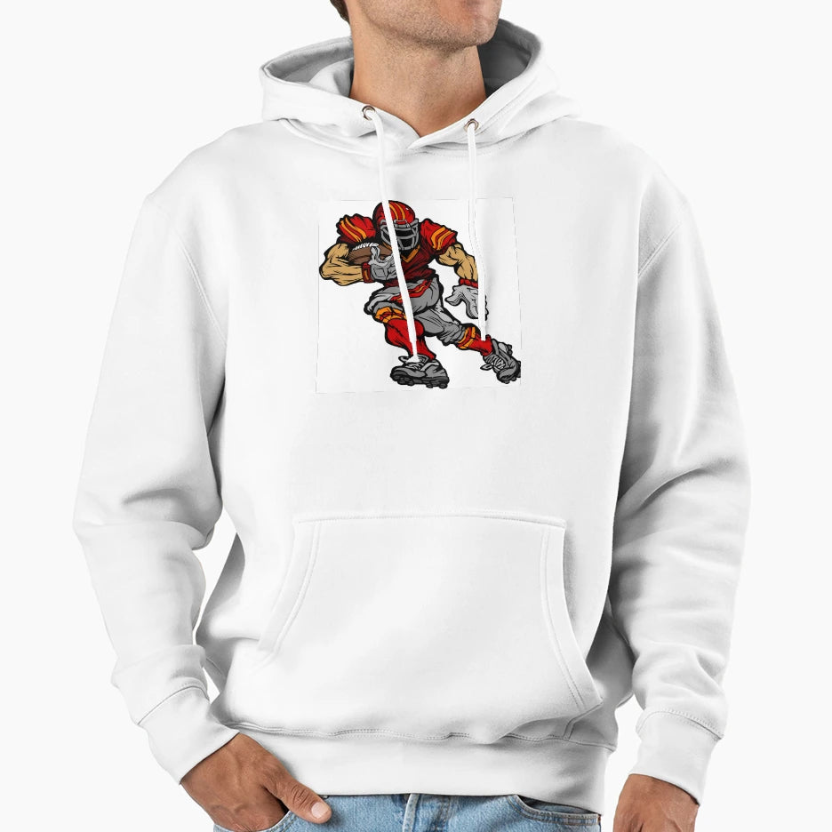 American Football Player Hoodie - Novelty Apparel for Adults - T-Shirt, Sweatshirt, Hoodie