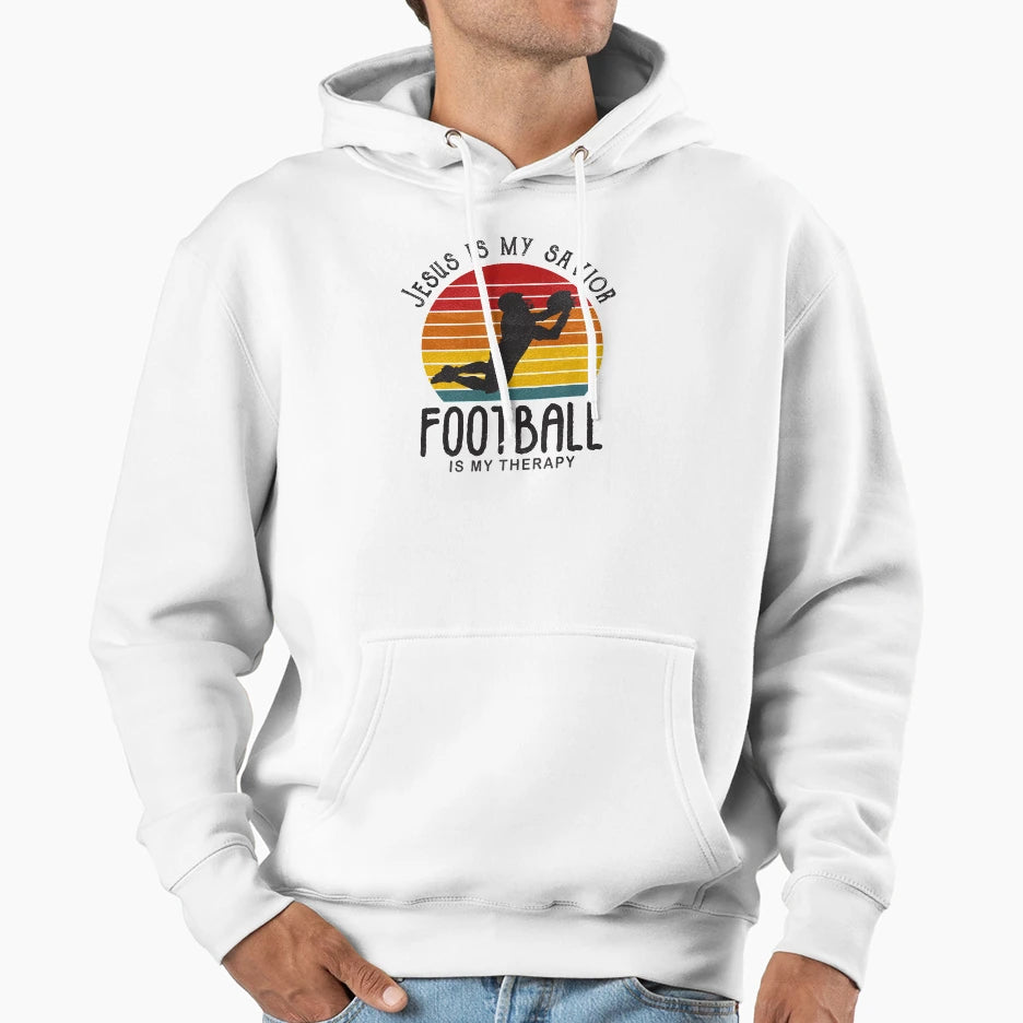 Jesus Is My Savior Football Is My T-Shirt - Custom Art Print Men Women - T-Shirt, Sweatshirt, Hoodie