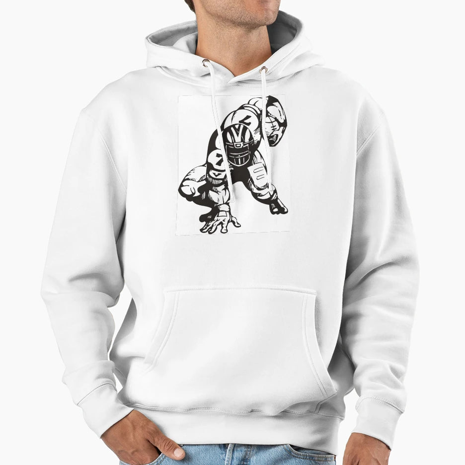 Football Player Hoodie - Trendy Graphic Men Women - T-Shirt, Sweatshirt, Hoodie