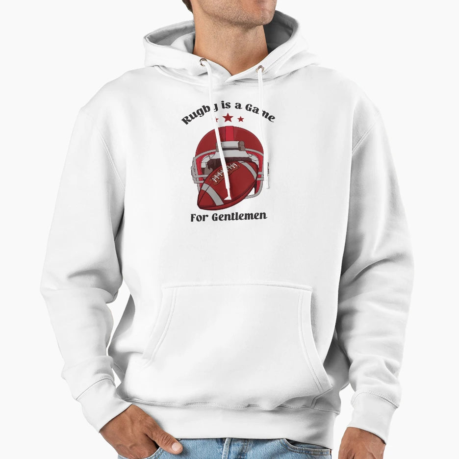 Rugby Is Game Gentlemen Hoodie - Aesthetic Graphic Unisex - T-Shirt, Sweatshirt, Hoodie