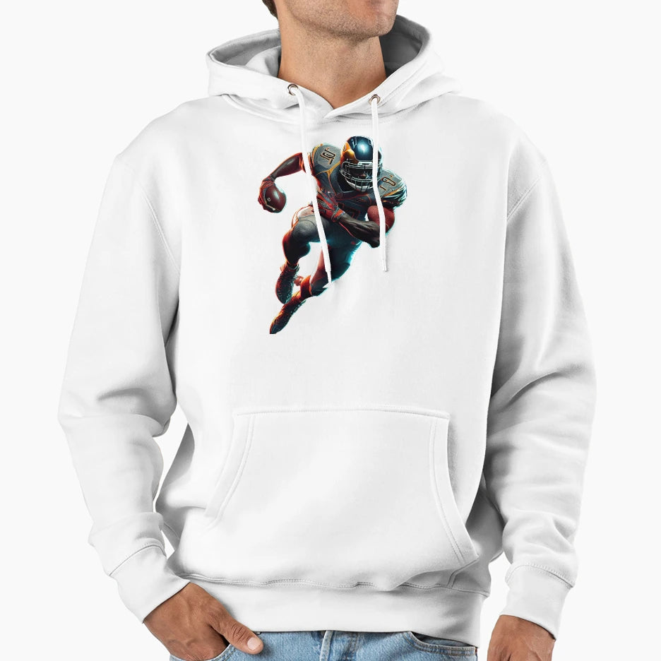 American Football Player Hoodie - Novelty Apparel Unisex - T-Shirt, Sweatshirt, Hoodie