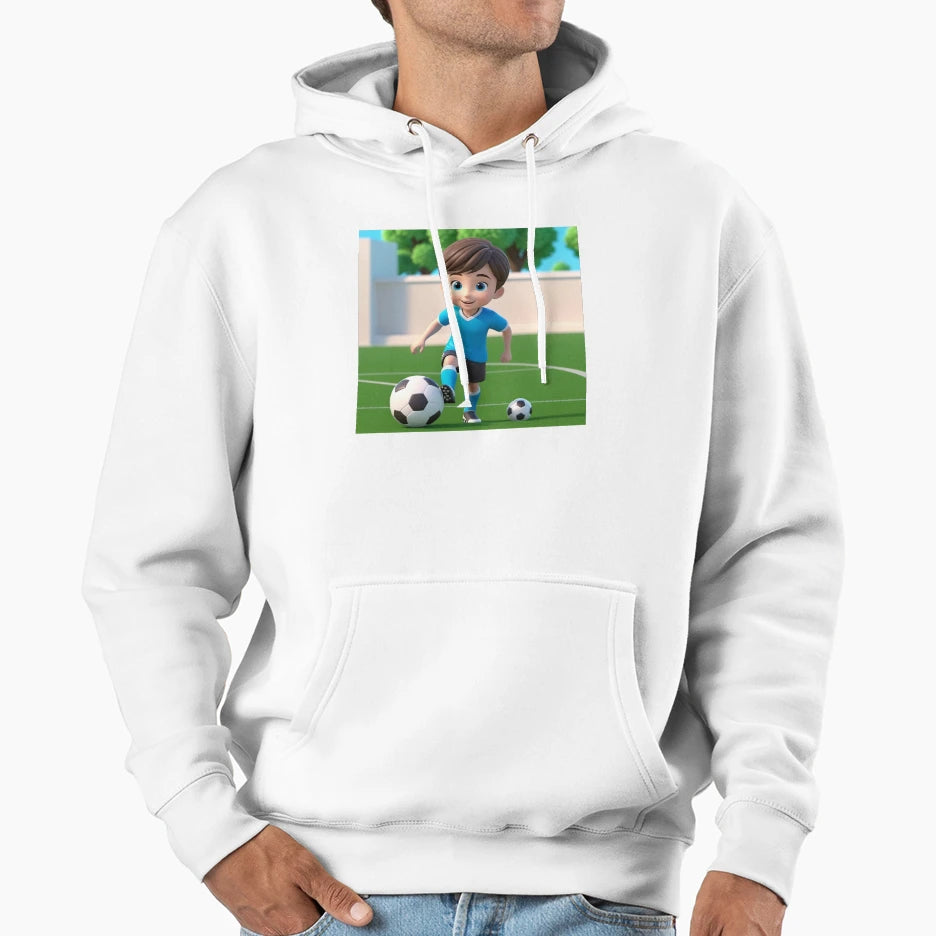 Dylan Playing Soccer Hoodie - Fun Novelty Design for Adults - T-Shirt, Sweatshirt, Hoodie
