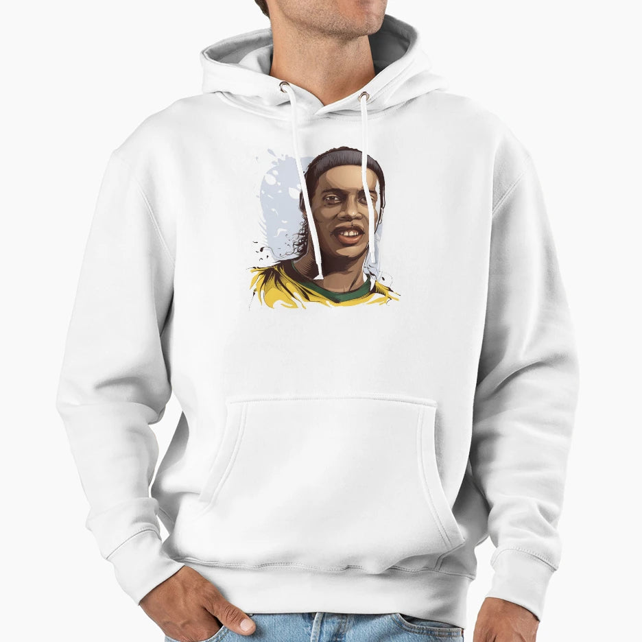 Illustration Ronaldinho Art Hoodie - Streetwear Style for Adults - T-Shirt, Sweatshirt, Hoodie