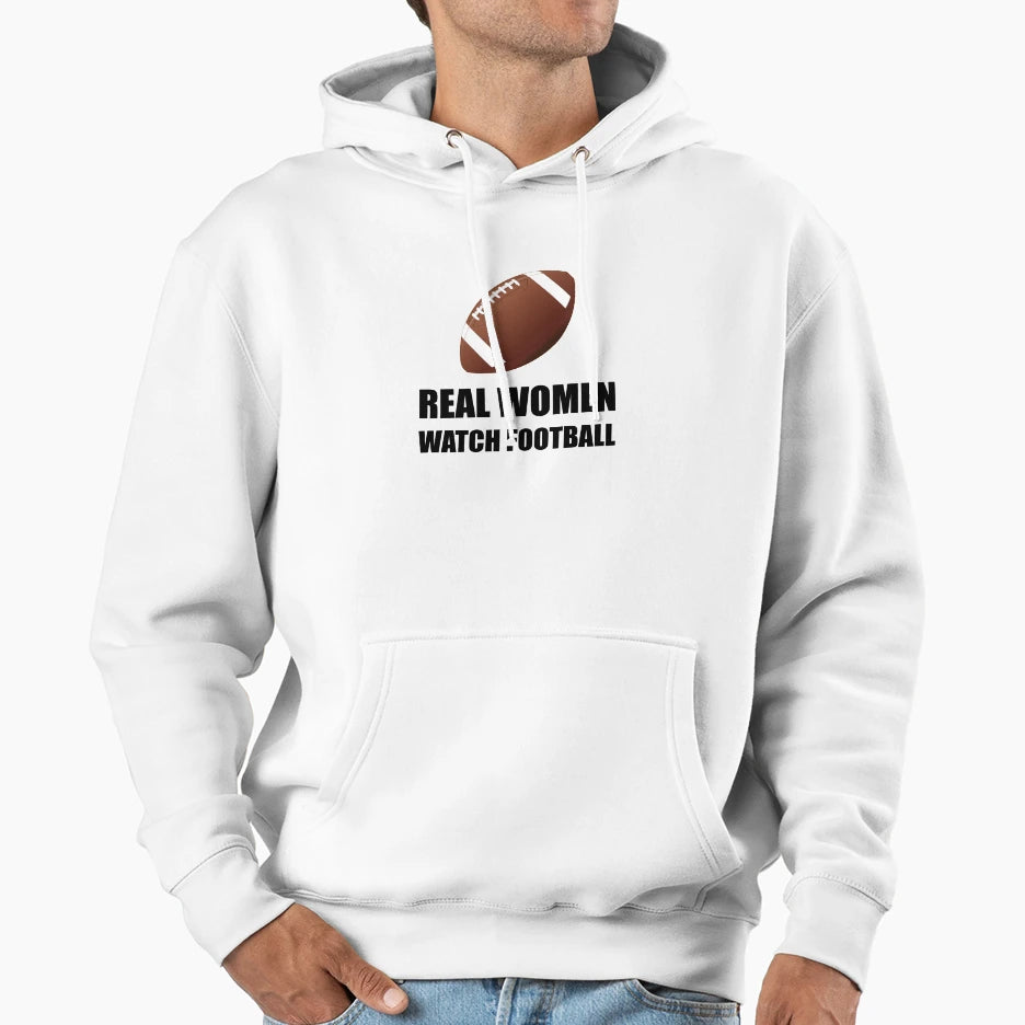 Real Watch Football Hoodie - Novelty Apparel for Adults - T-Shirt, Sweatshirt, Hoodie