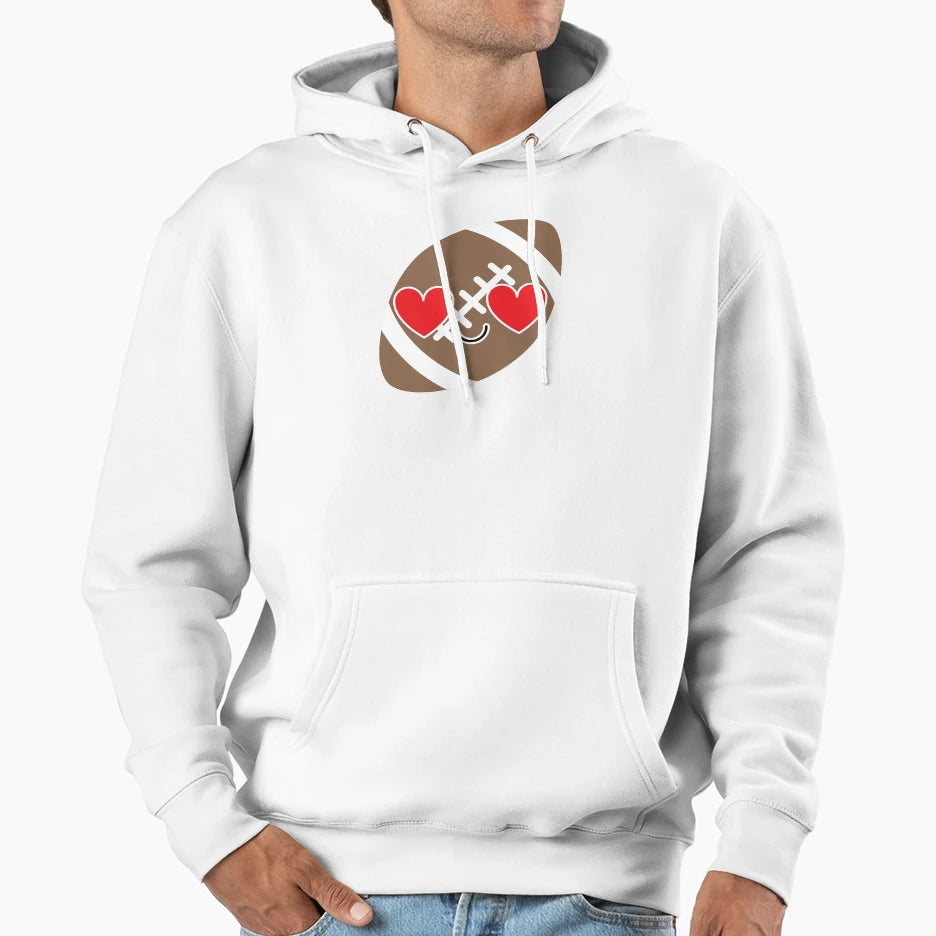 Rugby Emoji Hoodie - Novelty Apparel Unisex - T-Shirt, Sweatshirt, Hoodie