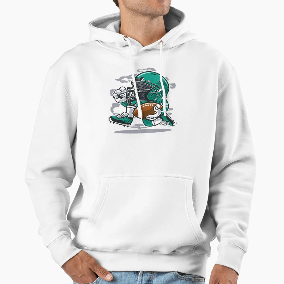 Football Player Hoodie - Aesthetic Graphic Unisex - T-Shirt, Sweatshirt, Hoodie