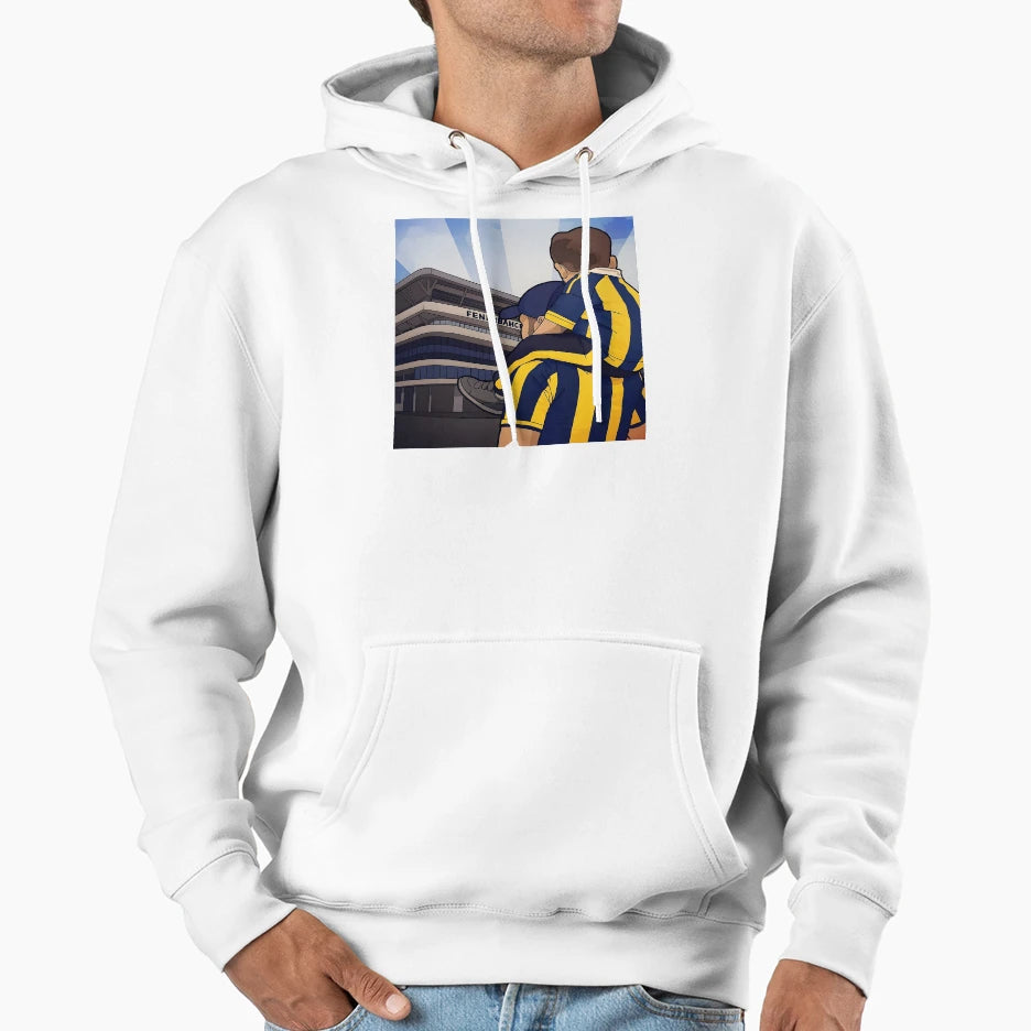 Born Yellow And Blue Fener Forever Hoodie - Minimalist Print Unisex - T-Shirt, Sweatshirt, Hoodie