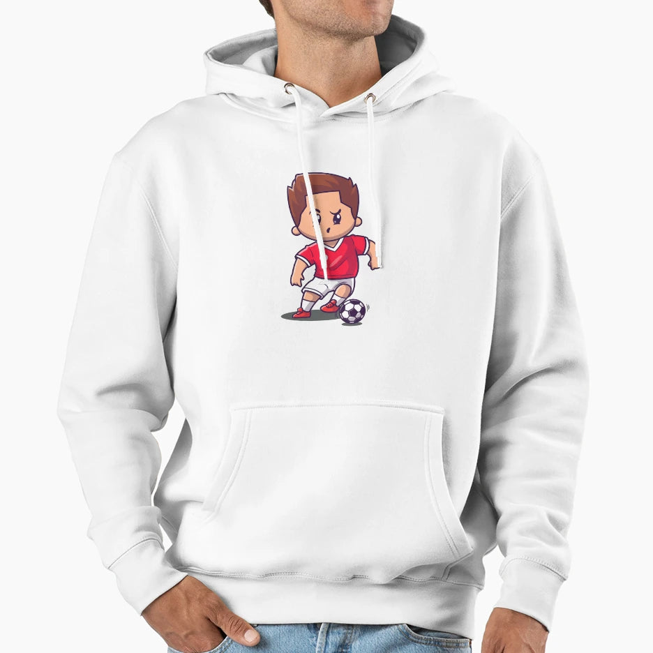 Playing Soccer Vector Hoodie - Graphic Print Unisex - T-Shirt, Sweatshirt, Hoodie