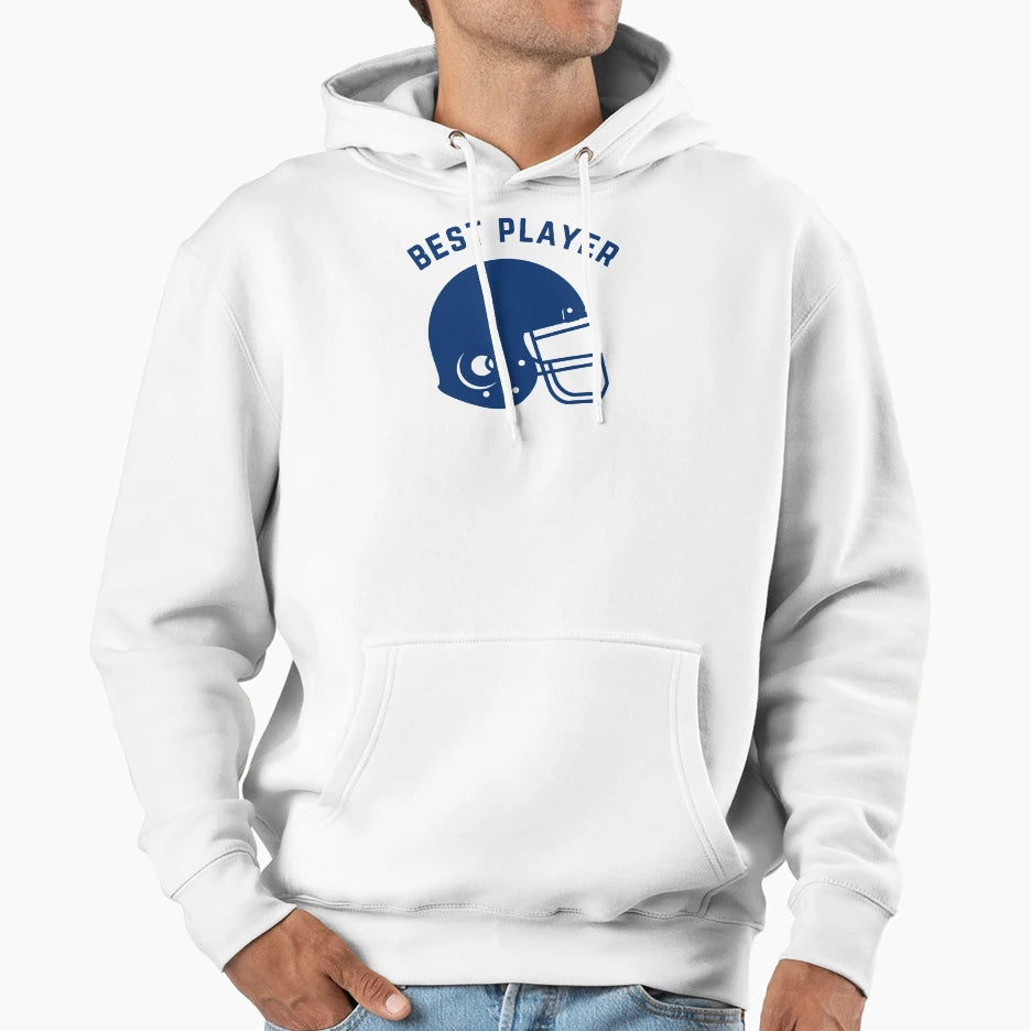 Best Player Football Helmet Hoodie - Minimalist Print Men Women - T-Shirt, Sweatshirt, Hoodie