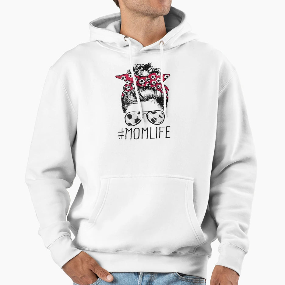 Mom Life Soccer Mom Mothers Day 2021 Hoodie - Minimalist Print for Adults - T-Shirt, Sweatshirt, Hoodie