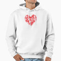 Love Football Heart Hoodie - Novelty Apparel for Adults - T-Shirt, Sweatshirt, Hoodie