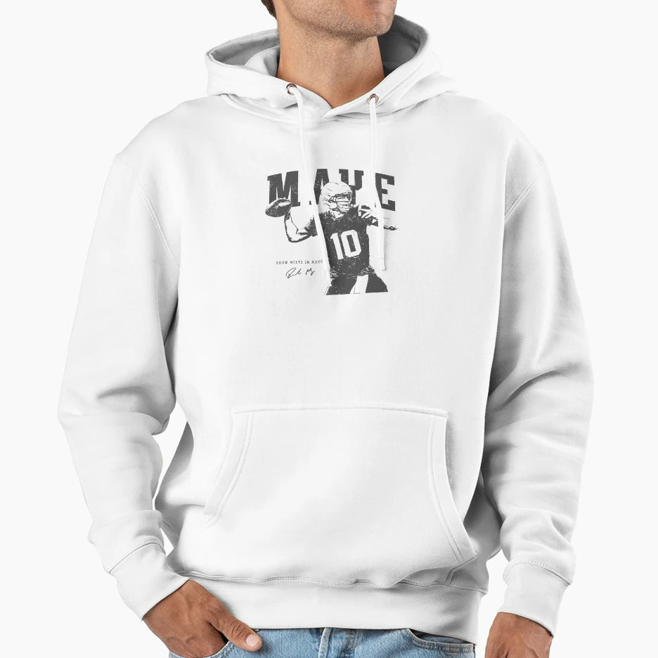Drake Maye Patriots Football 90S Hoodie - Aesthetic Graphic for Adults - T-Shirt, Sweatshirt, Hoodie