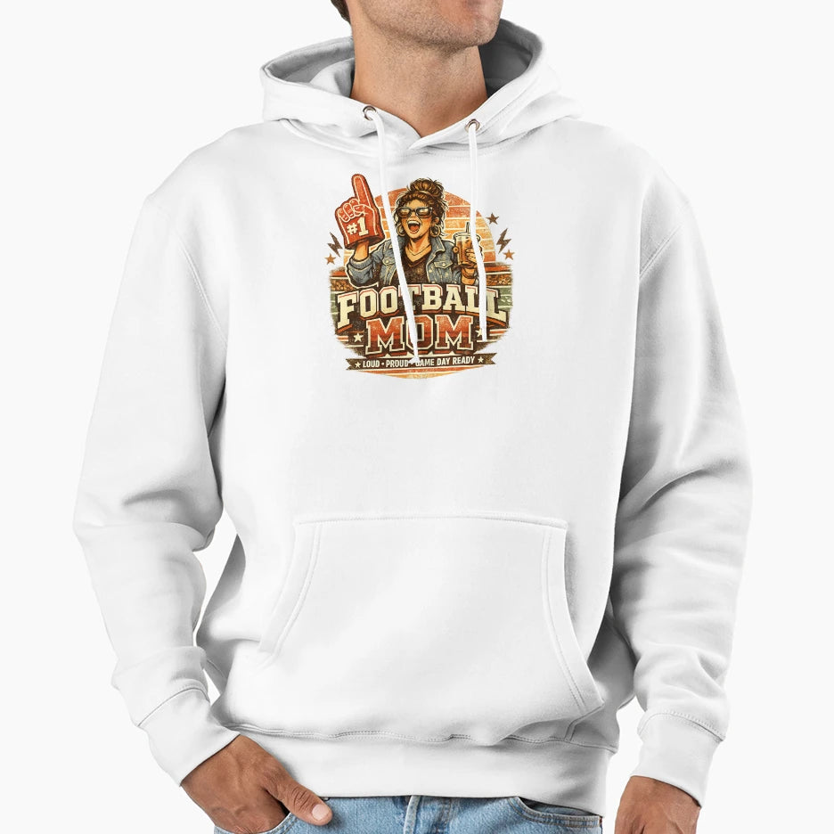 Football Mom Hoodie - Novelty Apparel Unisex - T-Shirt, Sweatshirt, Hoodie