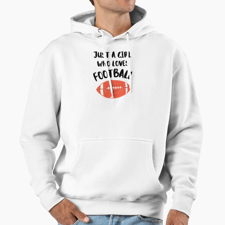 Just Who Loves Football Hoodie - Aesthetic Graphic Unisex - T-Shirt, Sweatshirt, Hoodie