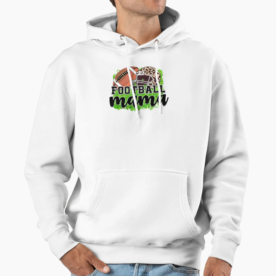 Football Mama Green Hoodie - Casual Everyday Wear for Adults - T-Shirt, Sweatshirt, Hoodie