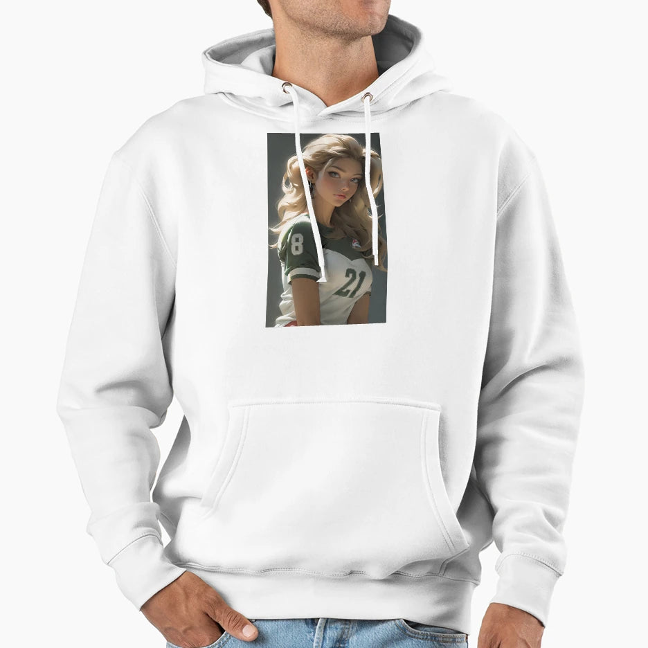 Football Girlfriend Hoodie - Casual Everyday Wear Men Women - T-Shirt, Sweatshirt, Hoodie