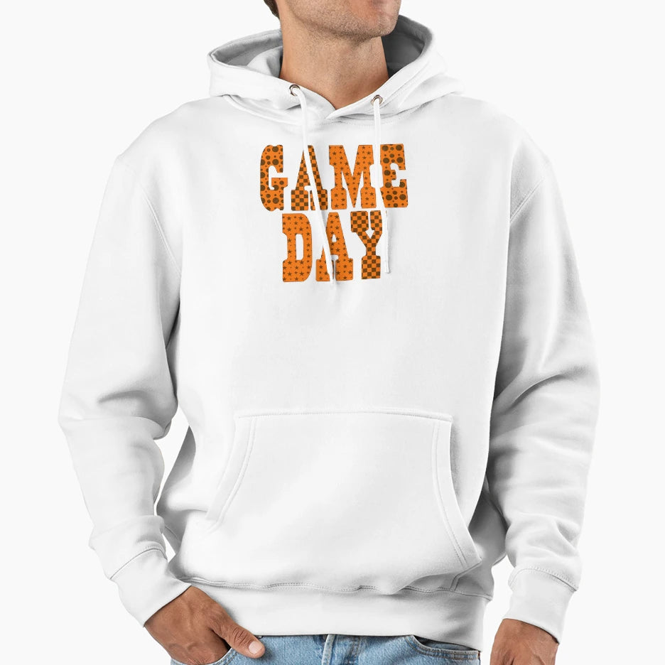 Checkered Star Football Mom Gameday Hoodie - Aesthetic Graphic Unisex - T-Shirt, Sweatshirt, Hoodie