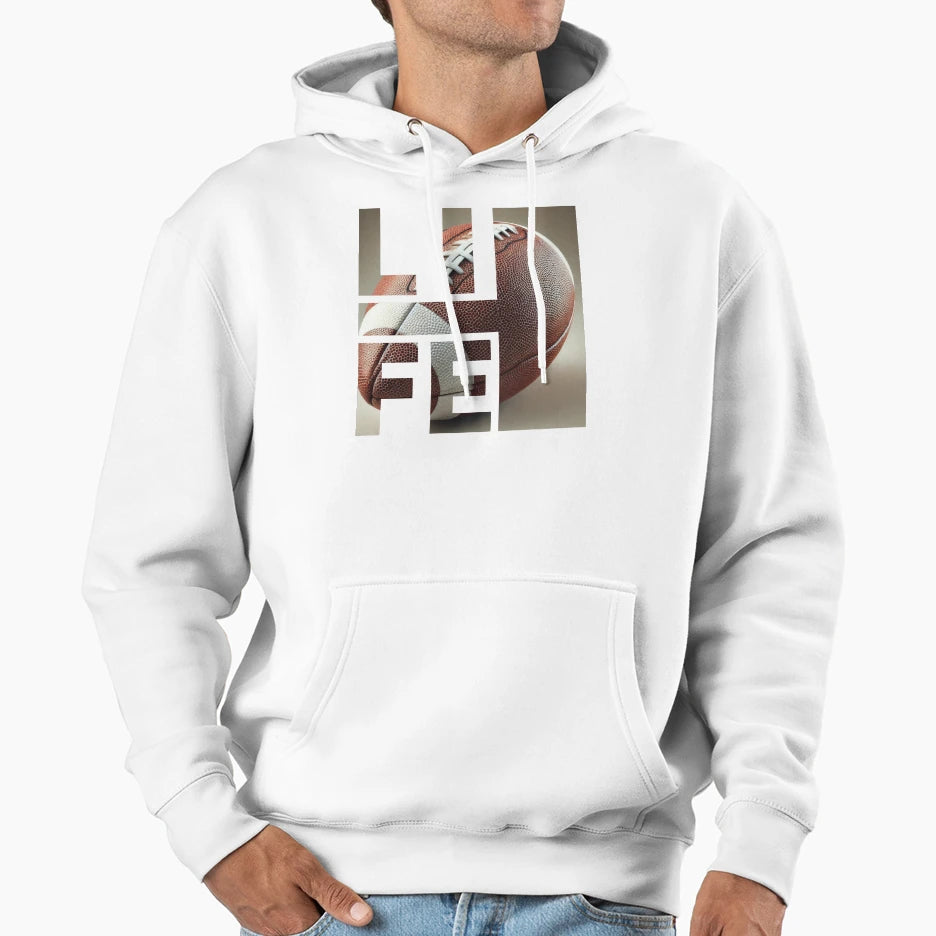 Football Is Life Hoodie - Novelty Apparel Men Women - T-Shirt, Sweatshirt, Hoodie