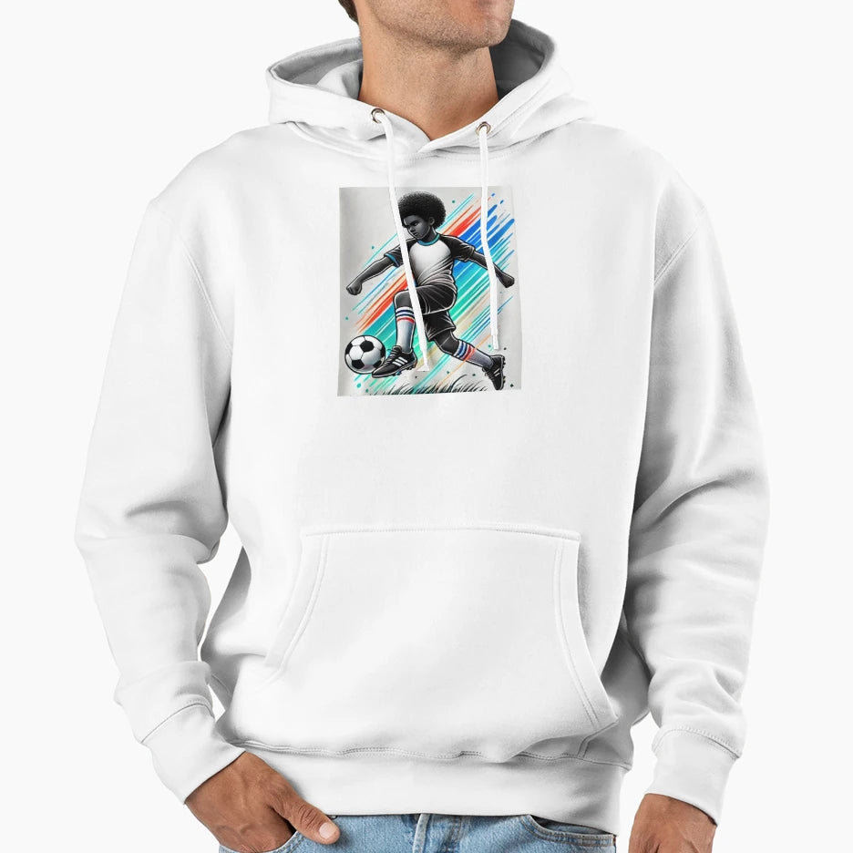 Playing Soccer Hoodie - Streetwear Style for Adults - T-Shirt, Sweatshirt, Hoodie