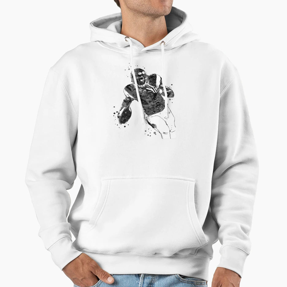 American Football Player Hoodie - Custom Art Print Unisex - T-Shirt, Sweatshirt, Hoodie