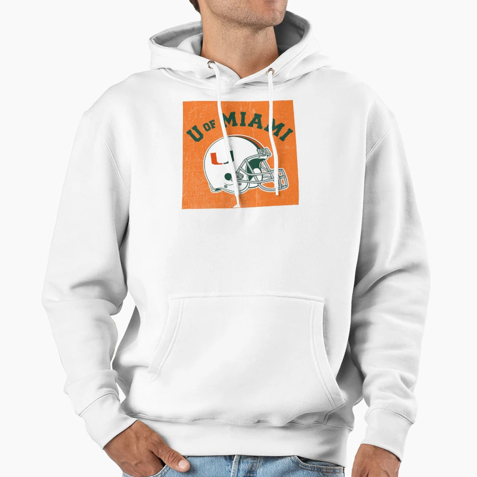University Miami Tailgate Hoodie - Novelty Apparel for Adults - T-Shirt, Sweatshirt, Hoodie