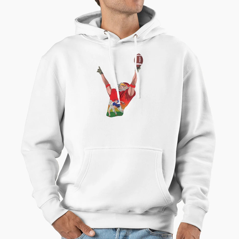 Star American Football Player Tight Hoodie - Minimalist Print Men Women - T-Shirt, Sweatshirt, Hoodie