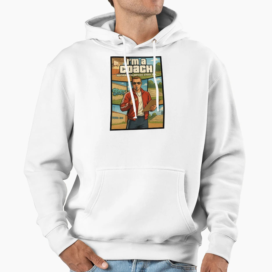 Coach Life Sports Leadership Illustration Hoodie - Trendy Graphic Men Women - T-Shirt, Sweatshirt, Hoodie
