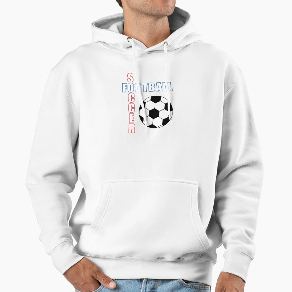 Soccer Football Hoodie - Graphic Print for Adults - T-Shirt, Sweatshirt, Hoodie