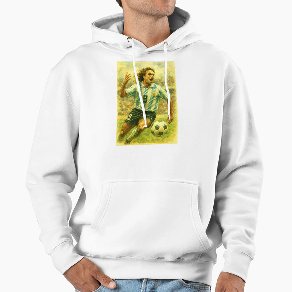 Gabriel Batistuta Football Legend Hoodie - Novelty Apparel Unisex - T-Shirt, Sweatshirt, Hoodie