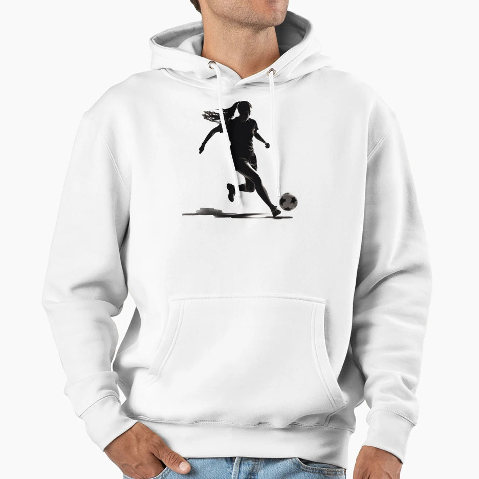 American Female Soccer Player Hoodie - Custom Art Print Men Women - T-Shirt, Sweatshirt, Hoodie