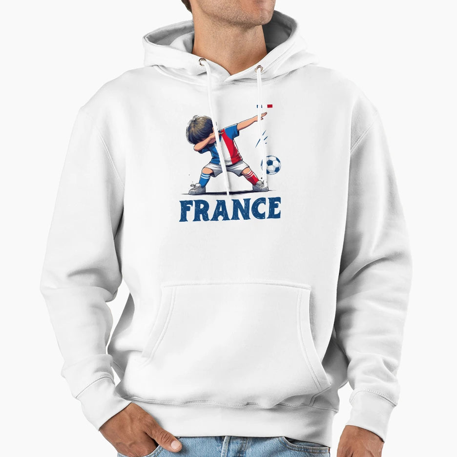 French Soccer Hoodie - Custom Art Print for Adults - T-Shirt, Sweatshirt, Hoodie