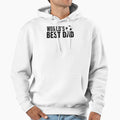 Simple Worlds Best Dad Typography Hoodie - Minimalist Print for Adults - T-Shirt, Sweatshirt, Hoodie