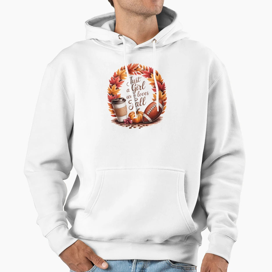 Fall Autumn Just Who Loves Fall Hoodie - Casual Everyday Wear Men Women - T-Shirt, Sweatshirt, Hoodie