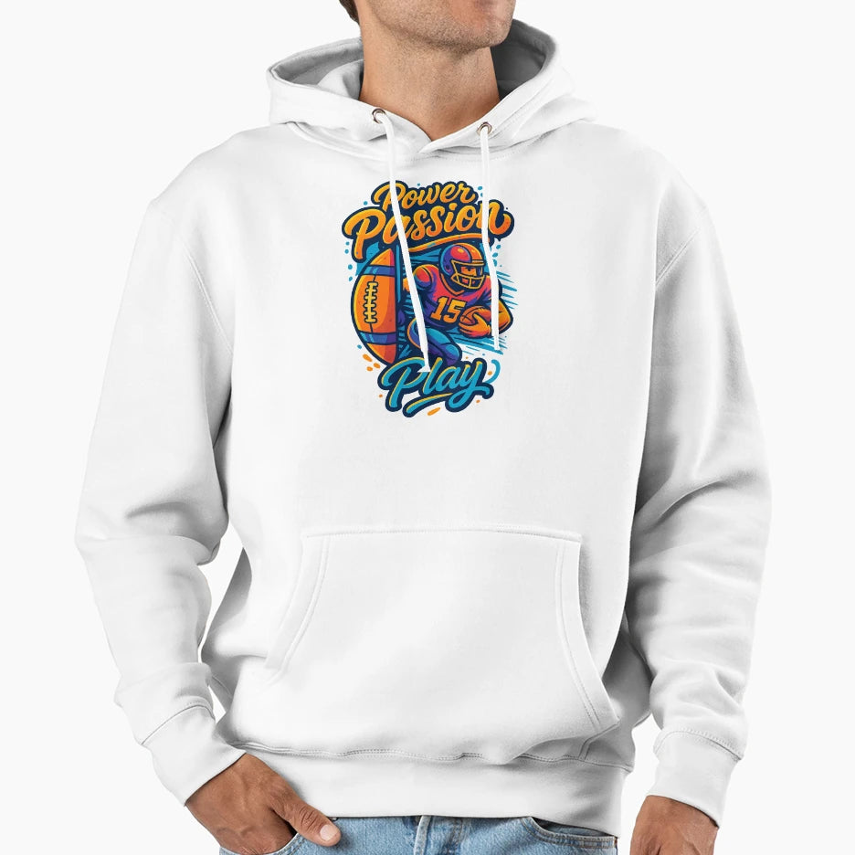 Power Passsion Play Football Playoff Hoodie - Trendy Graphic for Adults - T-Shirt, Sweatshirt, Hoodie