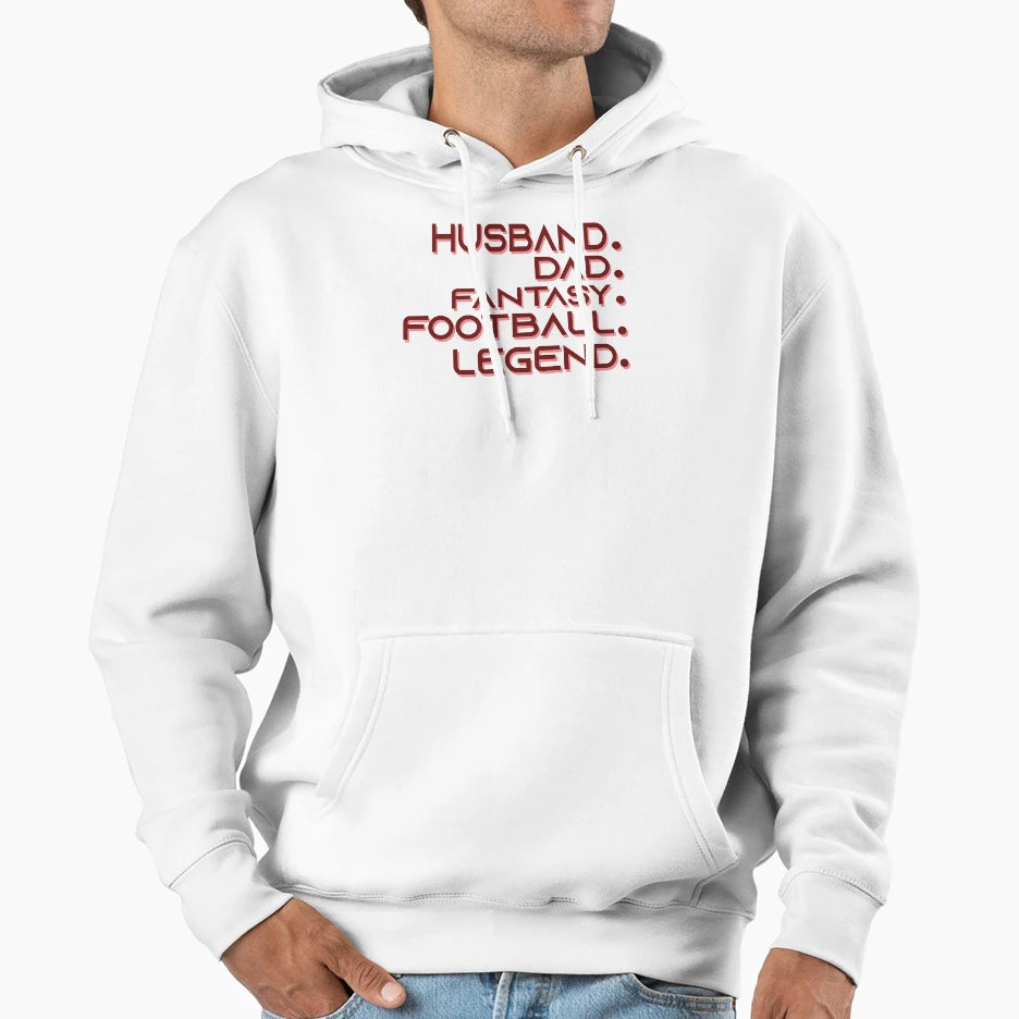 Husband Dad Fantasy Football Legend Hoodie - Aesthetic Graphic Men Women - T-Shirt, Sweatshirt, Hoodie