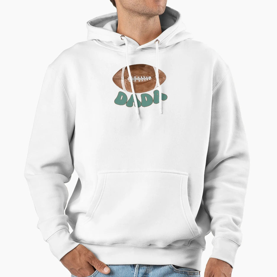 Dada 1 Year Old Football Birthday Hoodie - Aesthetic Graphic Men Women - T-Shirt, Sweatshirt, Hoodie