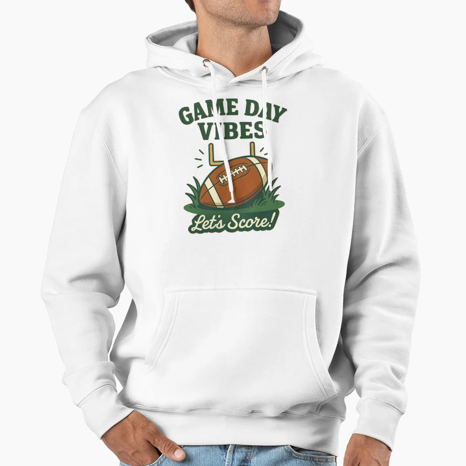 American Football Game Day Vibes Hoodie - Streetwear Style Men Women - T-Shirt, Sweatshirt, Hoodie