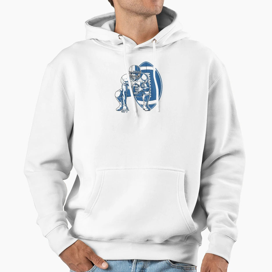 American Football Player Split Ball T-Shirt - Minimalist Print Men Women - T-Shirt, Sweatshirt, Hoodie