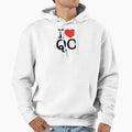 I Heart Qc Hoodie - Minimalist Print Men Women - T-Shirt, Sweatshirt, Hoodie