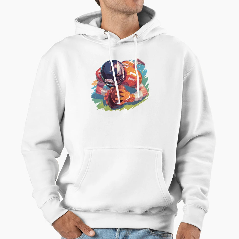 Football Hoodie - Fun Novelty Design for Adults - T-Shirt, Sweatshirt, Hoodie