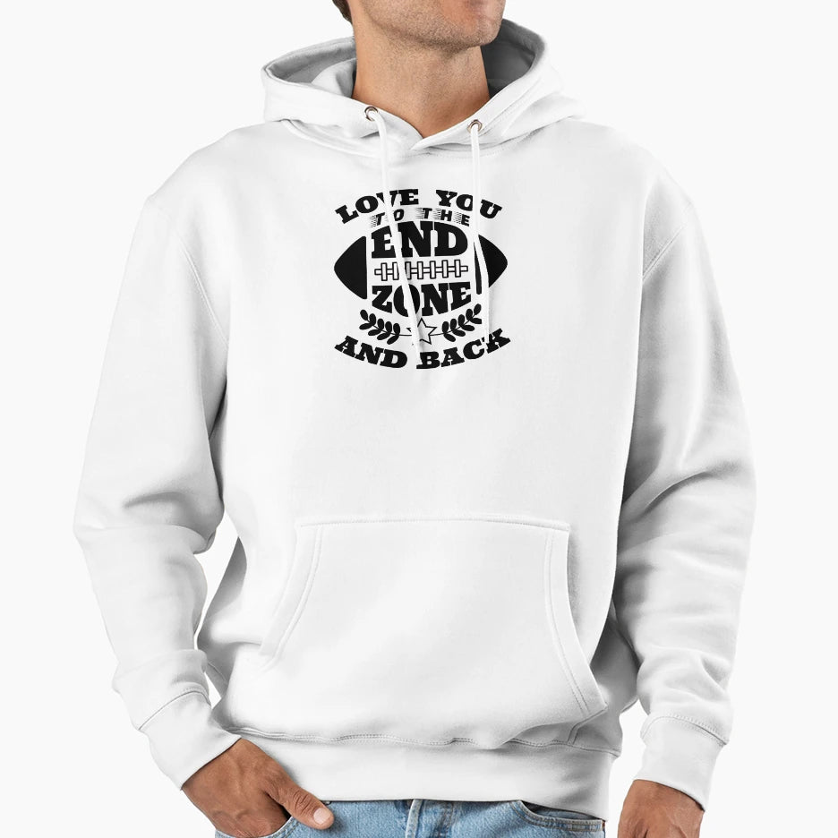 Love You To End Zone And Back Football T-Shirt - Graphic Print Men Women - T-Shirt, Sweatshirt, Hoodie