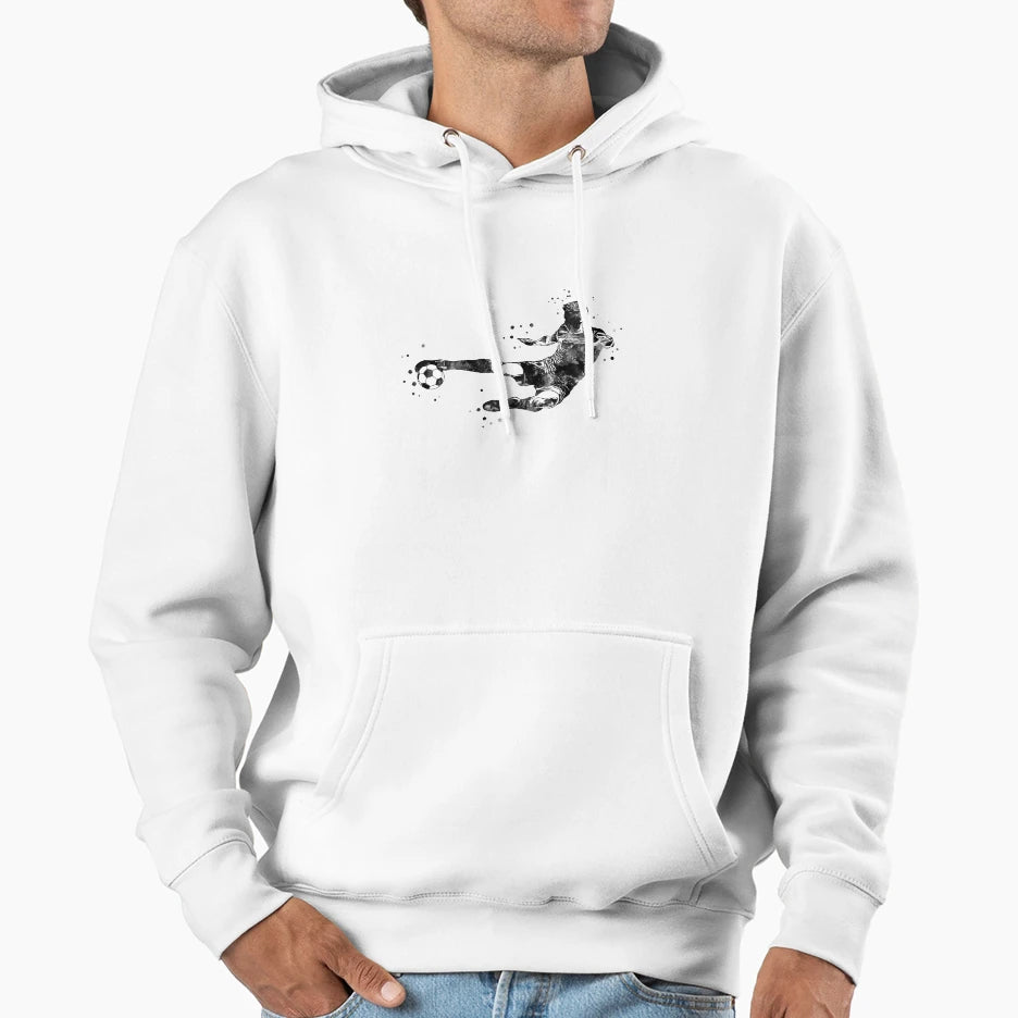 Male Soccer Player Hoodie - Custom Art Print Unisex - T-Shirt, Sweatshirt, Hoodie