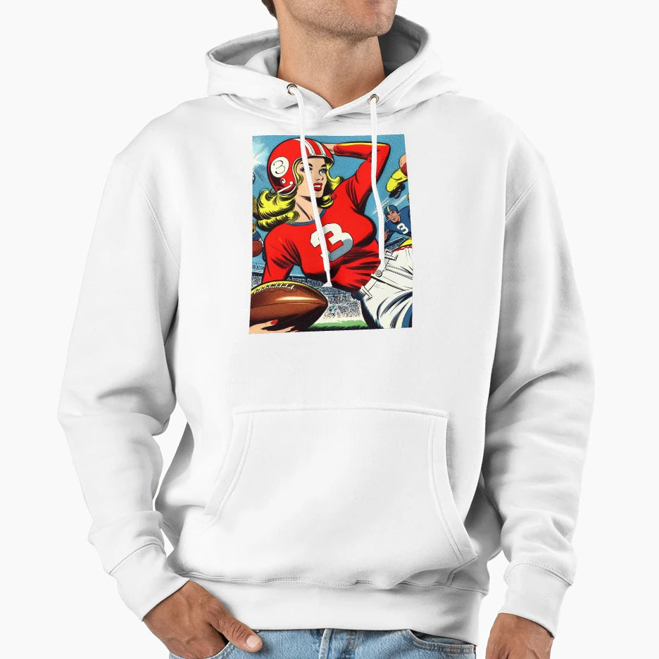 Football Comics Hoodie - Novelty Apparel Unisex - T-Shirt, Sweatshirt, Hoodie