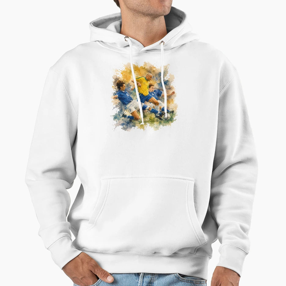 World Football 90S Hoodie - Fun Novelty Design for Adults - T-Shirt, Sweatshirt, Hoodie