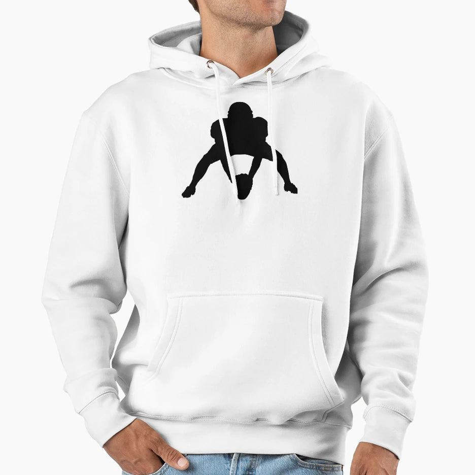 American Football Player Logo Hoodie - Fun Novelty Design for Adults - T-Shirt, Sweatshirt, Hoodie