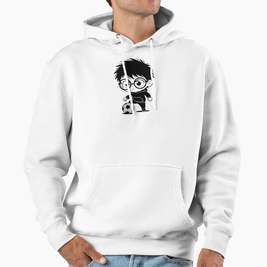 Football Sport Black White Hoodie - Novelty Apparel Unisex - T-Shirt, Sweatshirt, Hoodie
