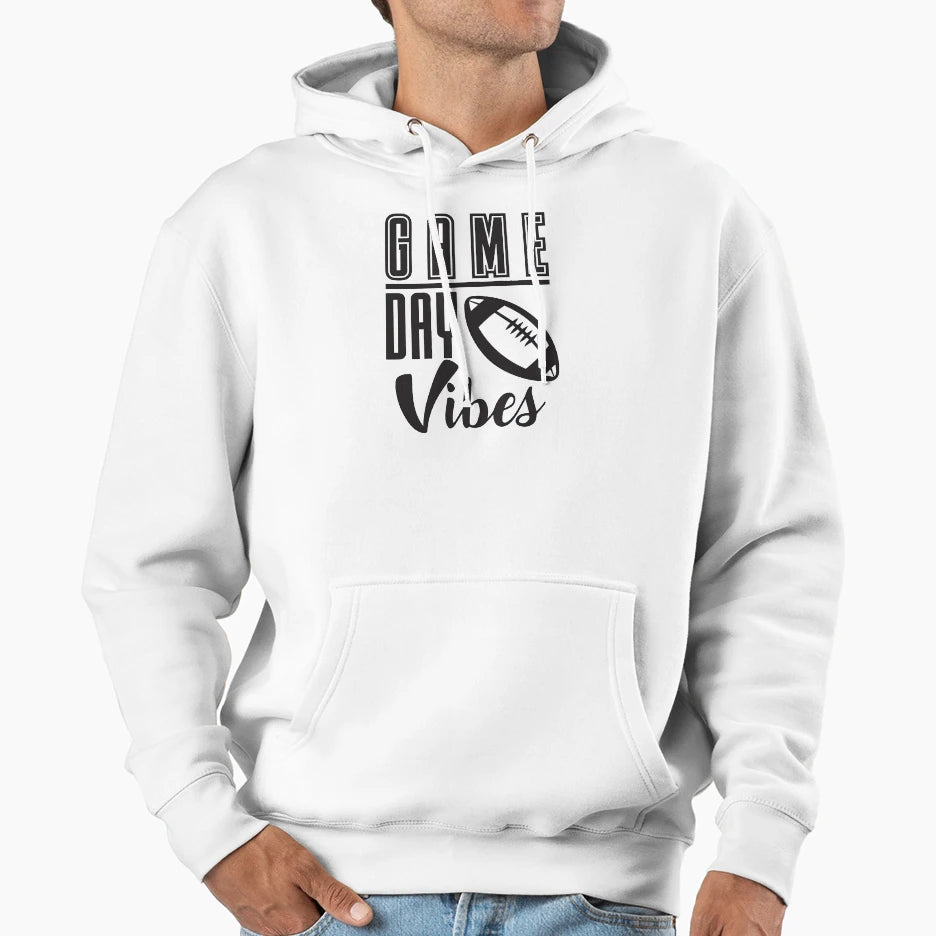 Game Day Vibes Football Volleyball Hoodie - Trendy Graphic for Adults - T-Shirt, Sweatshirt, Hoodie