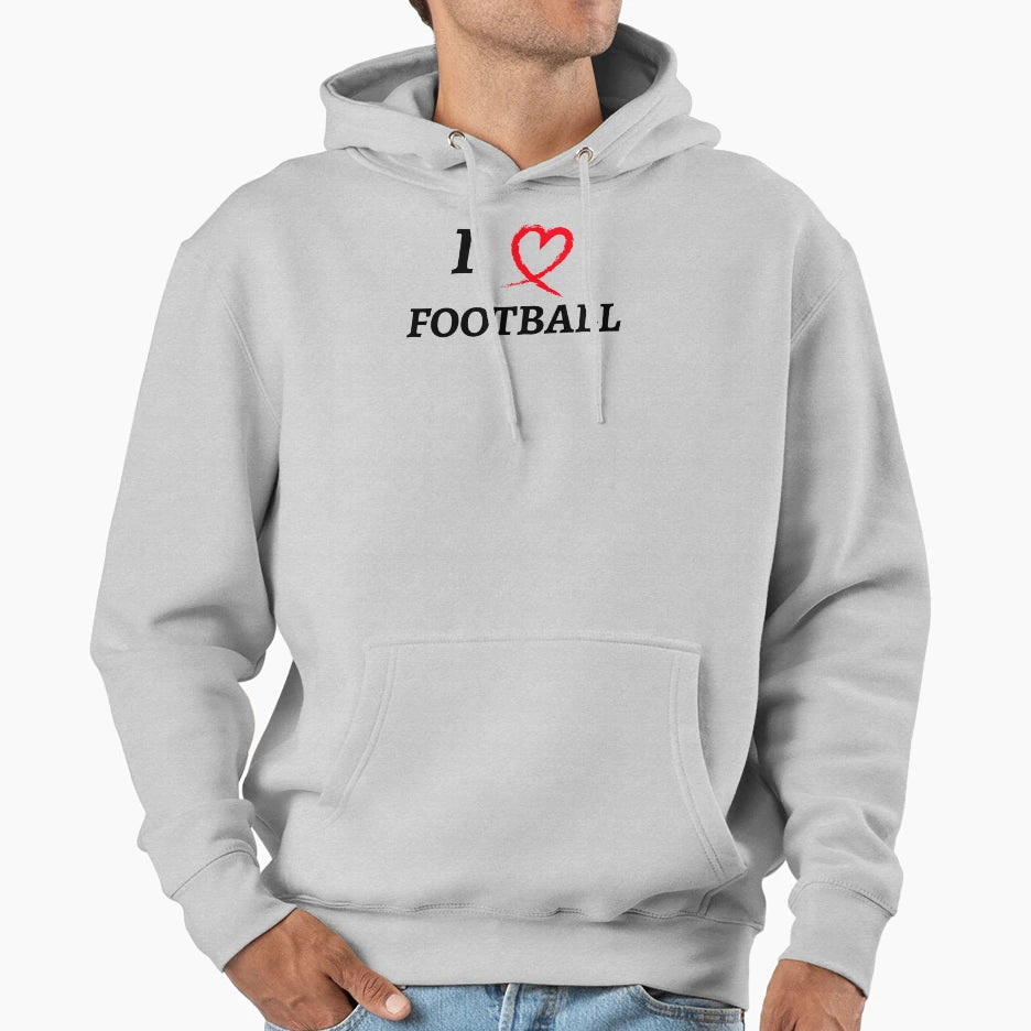 I Heart Football Hoodie - Streetwear Style Men Women - T-Shirt, Sweatshirt, Hoodie